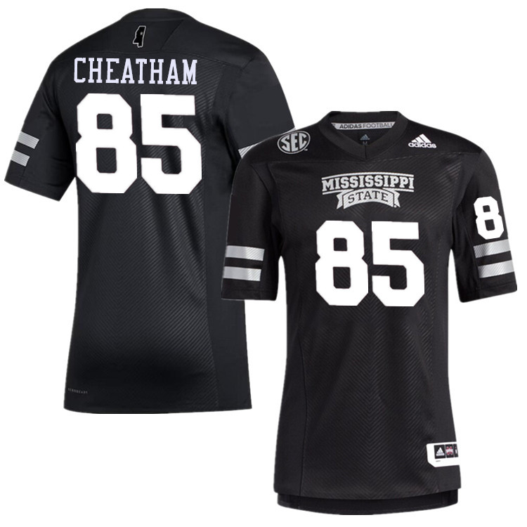 Men #85 Thomas Cheatham Mississippi State Bulldogs College Football Jerseys Stitched-Black